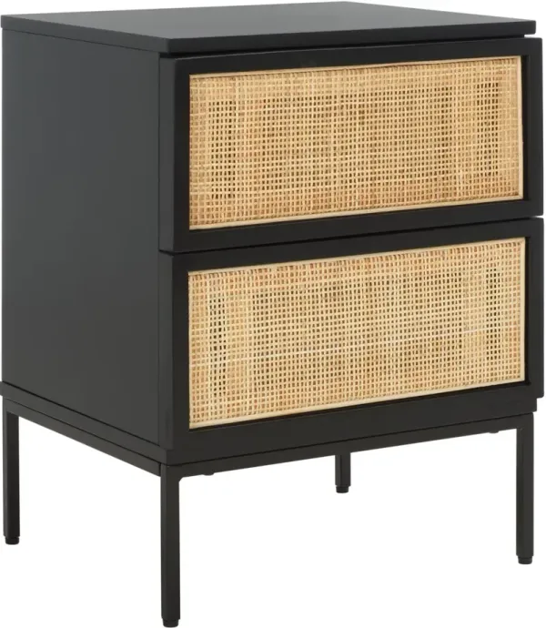 Miranda 2 Drawer Rattan Nightstand