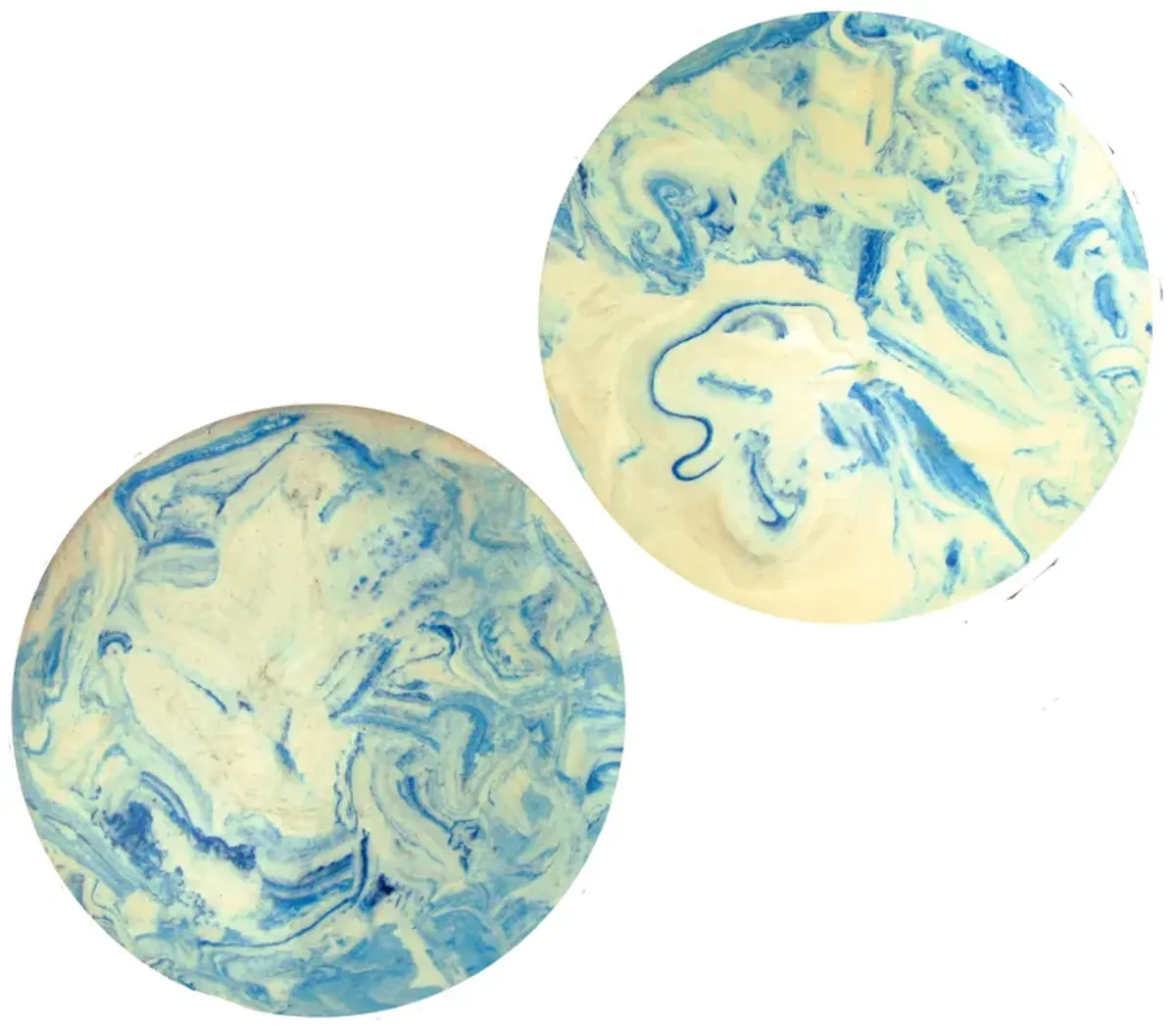 Organic Modern Swirl Serving Plates Pair - Chez Vous - Blue