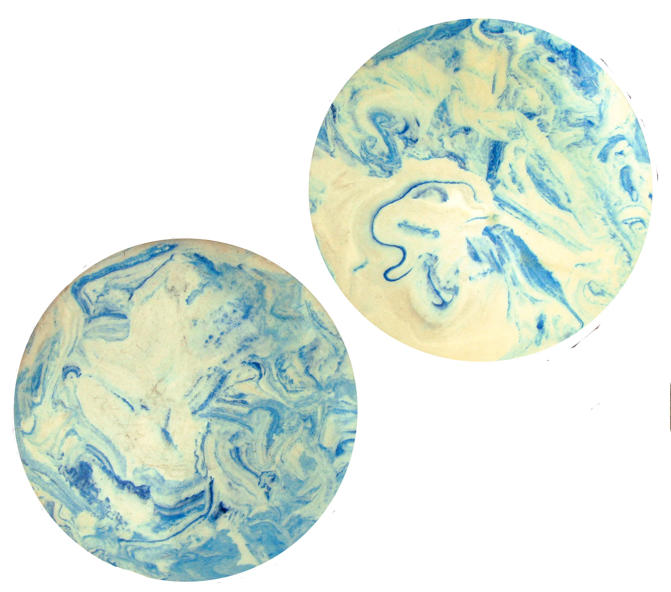 Organic Modern Swirl Serving Plates Pair - Chez Vous - Blue