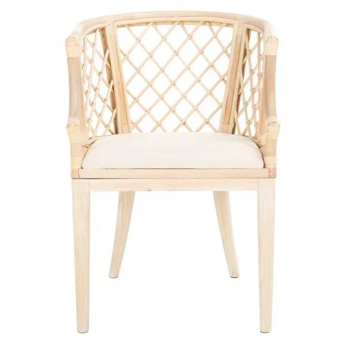 Nala Rattan Armchair - Natural Whitewash