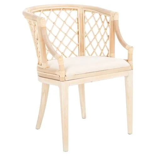 Nala Rattan Armchair - Natural Whitewash