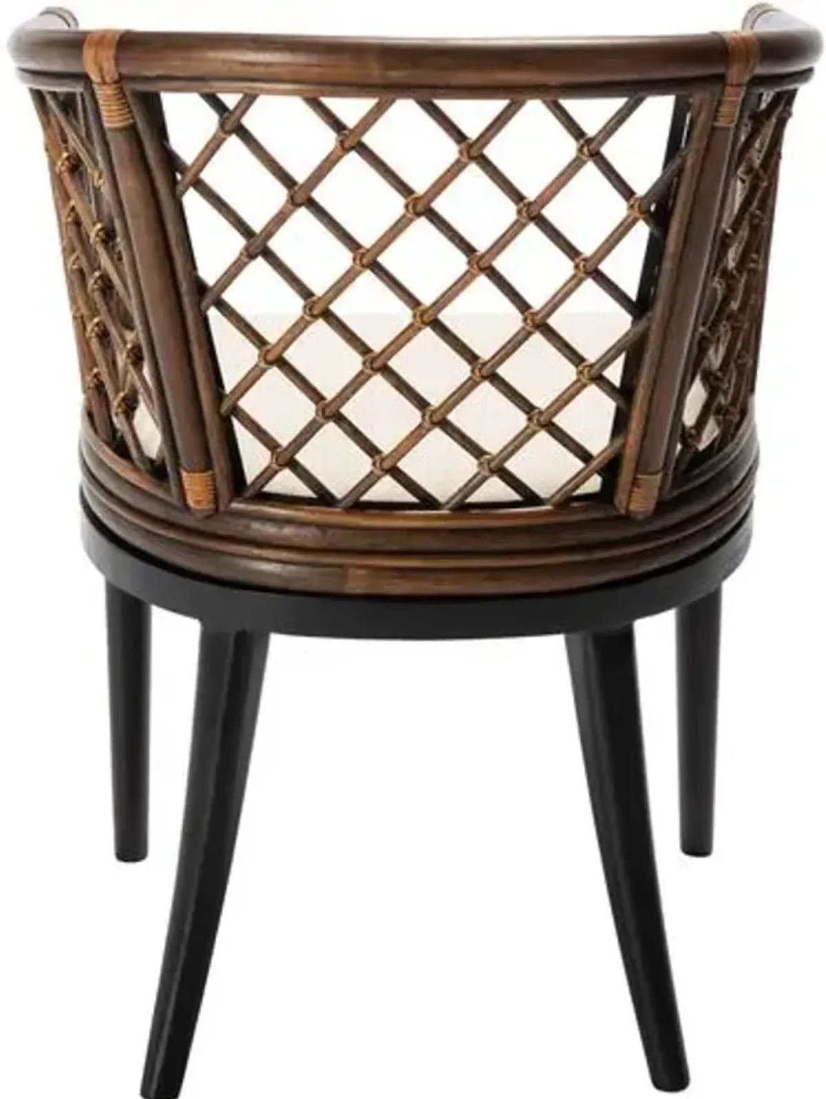 Nala Rattan Armchair - Brown/Black - White