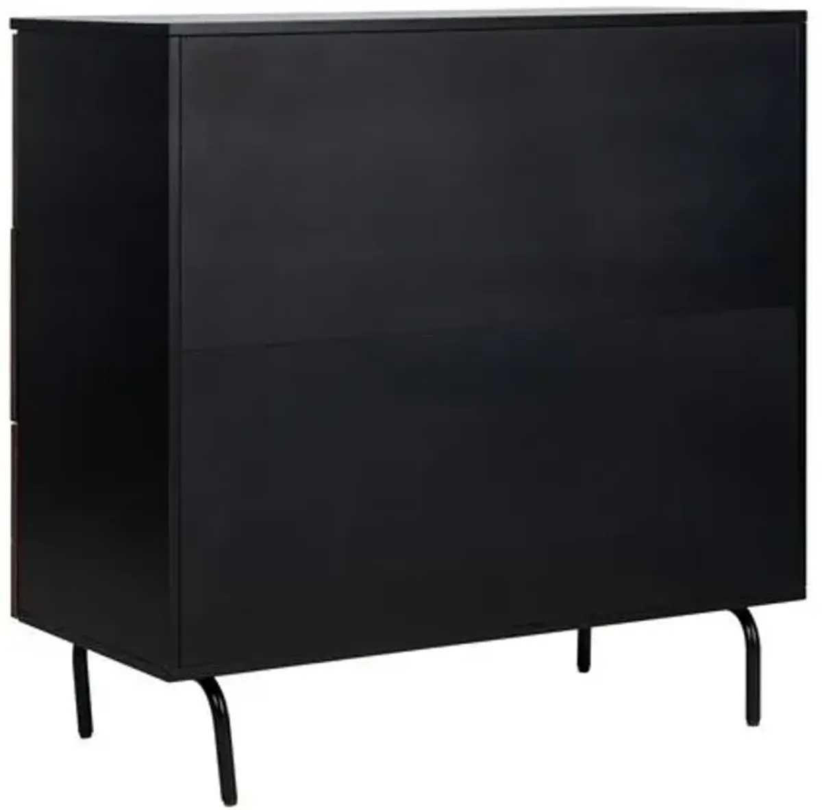 June 3-Drawer Dresser - Black/Walnut