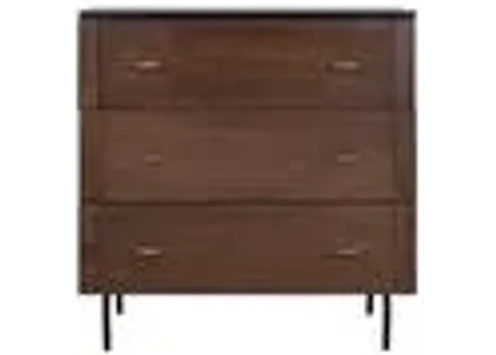 June 3-Drawer Dresser - Black/Walnut