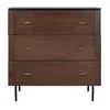 June 3-Drawer Dresser - Black/Walnut