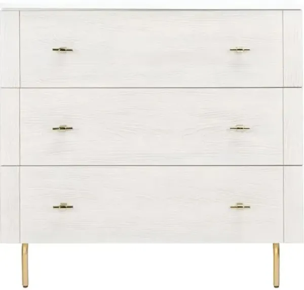 June 3-Drawer Dresser - White/White Washe