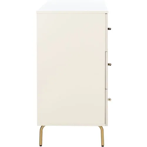 June 3-Drawer Dresser - Cream/White Washed