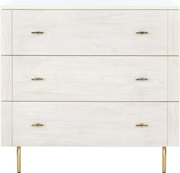 June 3-Drawer Dresser - White