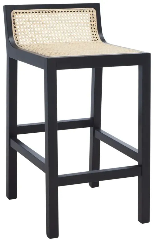 Addison Low Back Cane Counter Stool