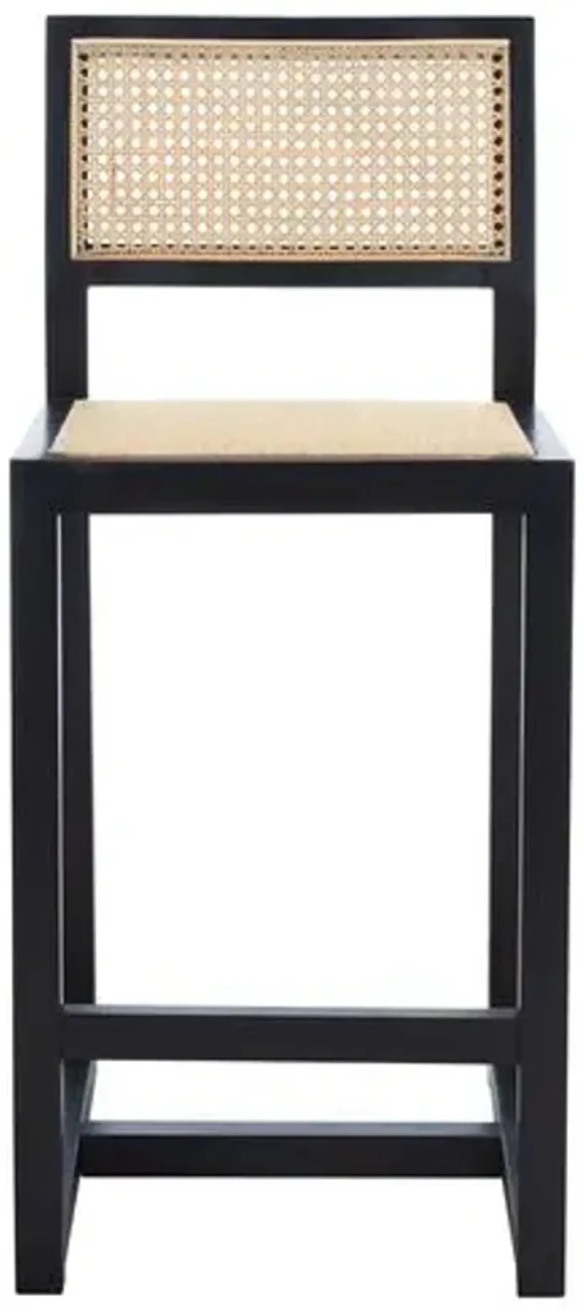 Addison Rattan Counter Stool - Black