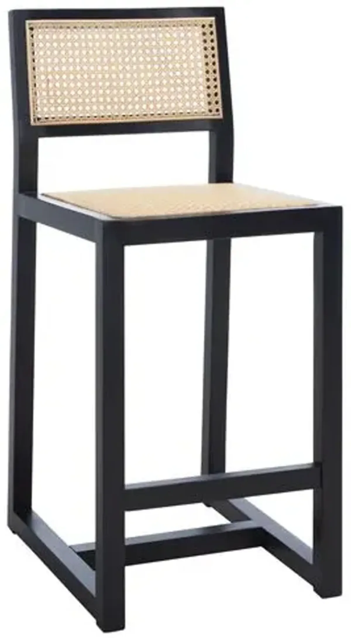 Addison Rattan Counter Stool - Black