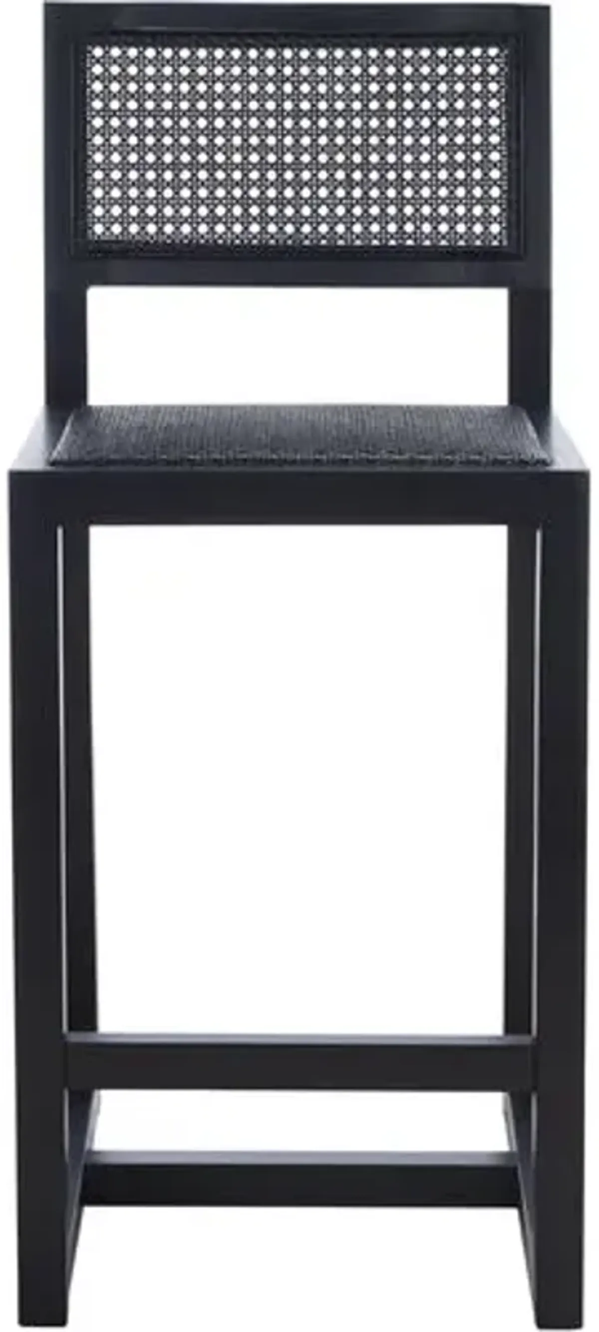 Addison Cane Counter Stool - Noir