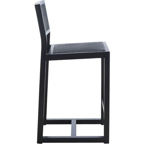 Addison Cane Counter Stool - Noir