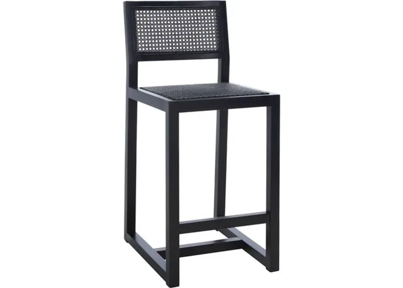 Addison Cane Counter Stool - Noir