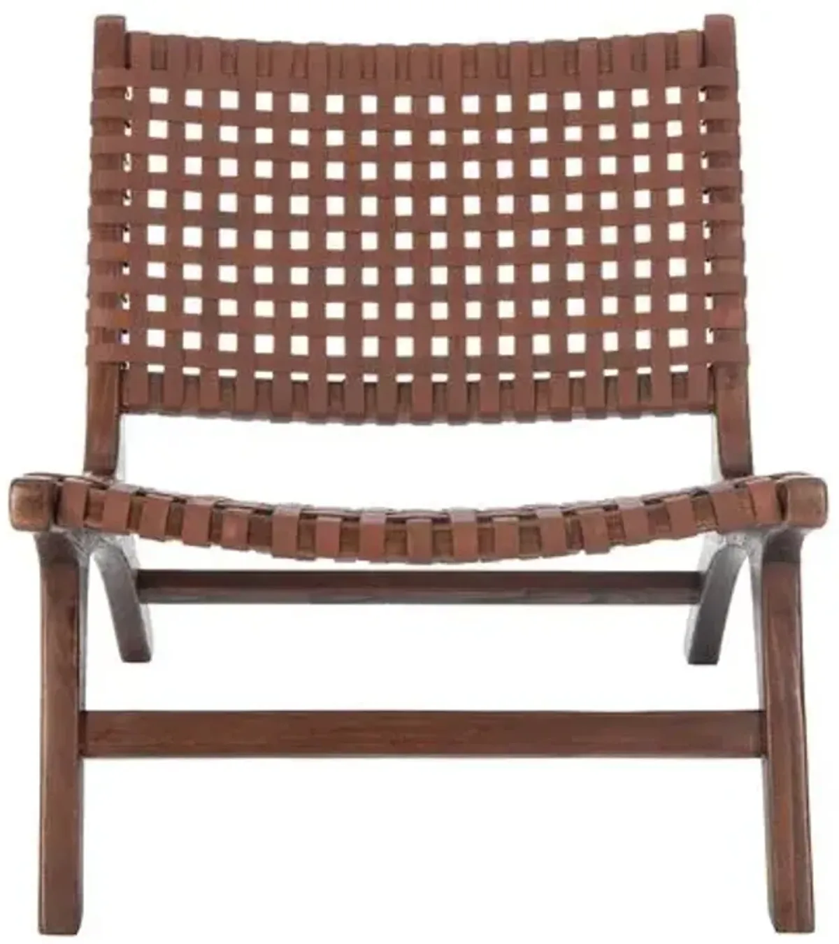 Jeremiah Leather Accent Chair - Brown, Comfortable, Durable