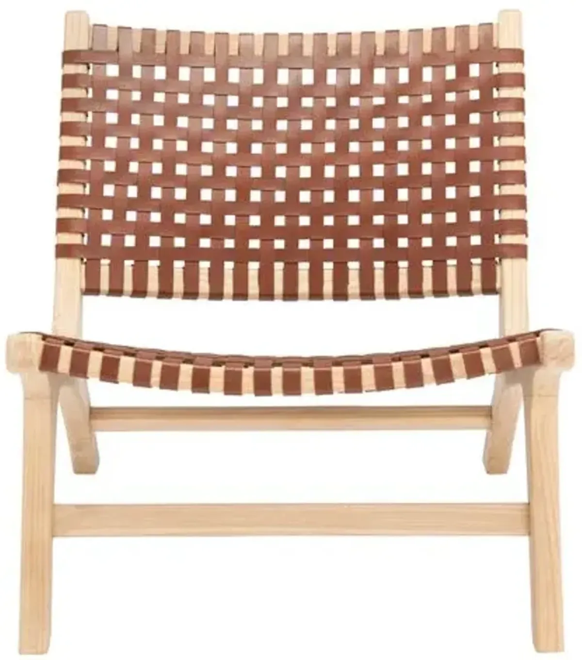 Jeremiah Leather Accent Chair - Brown, Comfortable, Durable