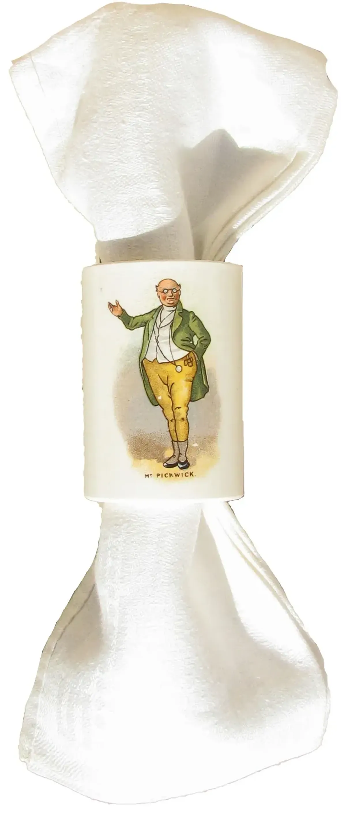 English Dickens Napkin Rings - Set of 2 - Chez Vous - White