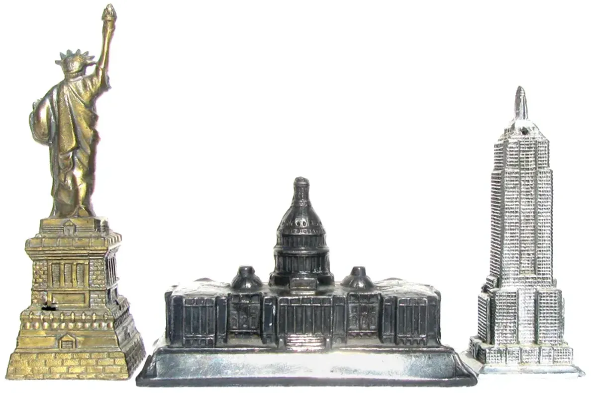 American Architectural Monuments Set of 3 - Chez Vous - Silver