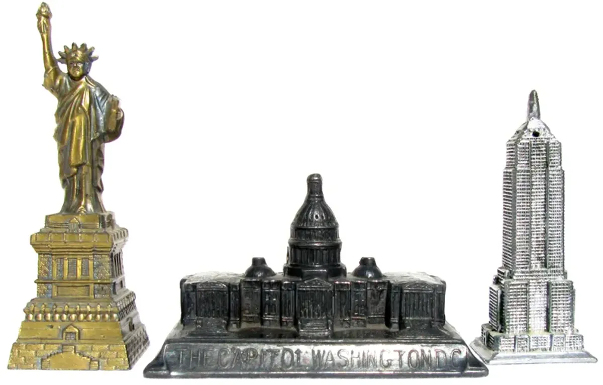 American Architectural Monuments Set of 3 - Chez Vous - Silver