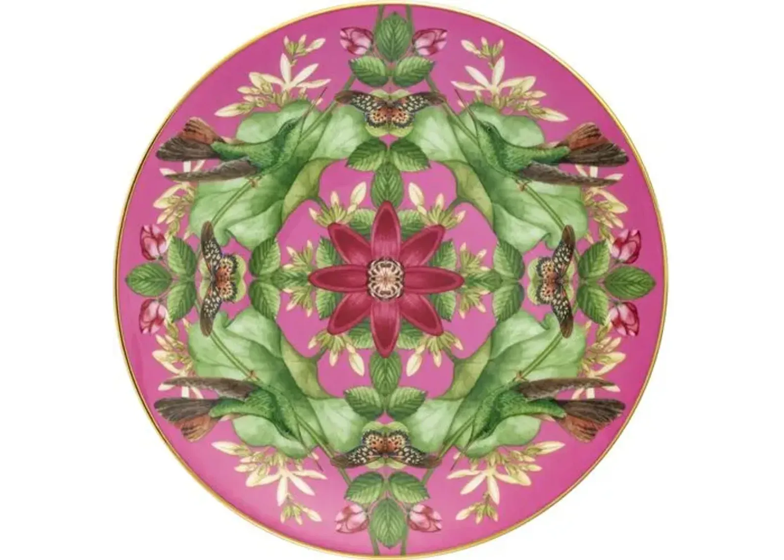 Wonderlust Pink Lotus Plate Coupe - Wedgwood