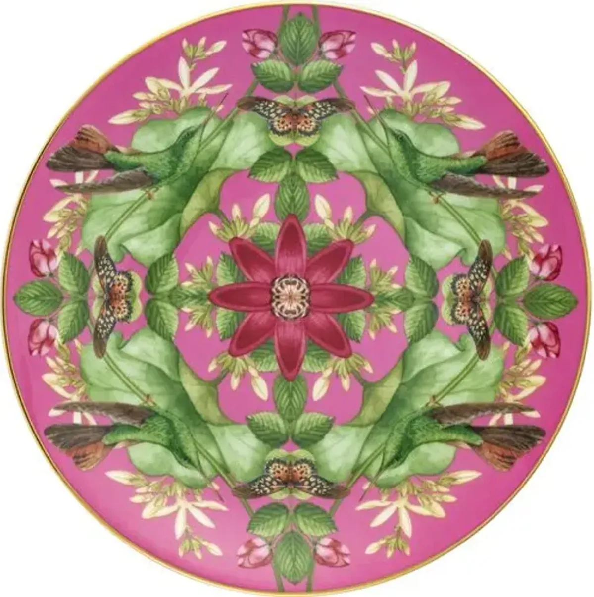 Wonderlust Pink Lotus Plate Coupe - Wedgwood