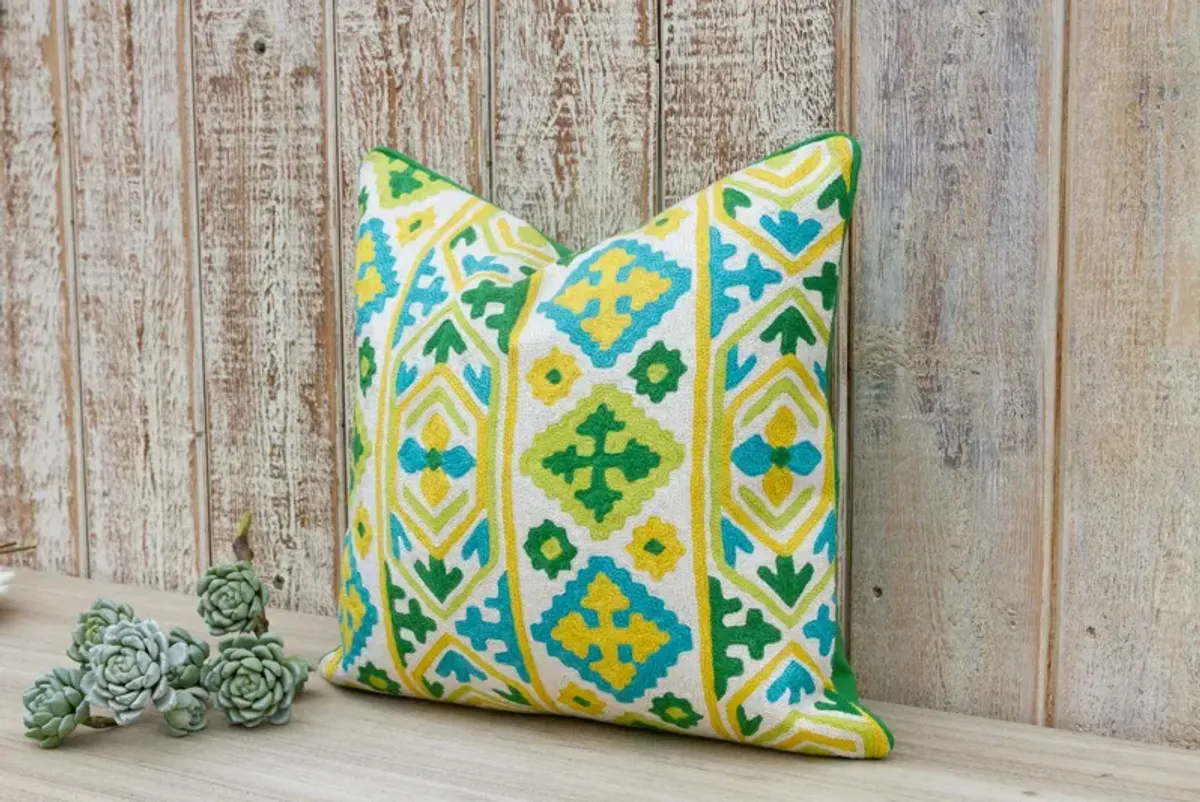 Moorish Colorful Wool Throw Pillow - de-cor