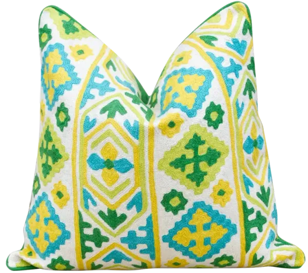 Moorish Colorful Wool Throw Pillow - de-cor