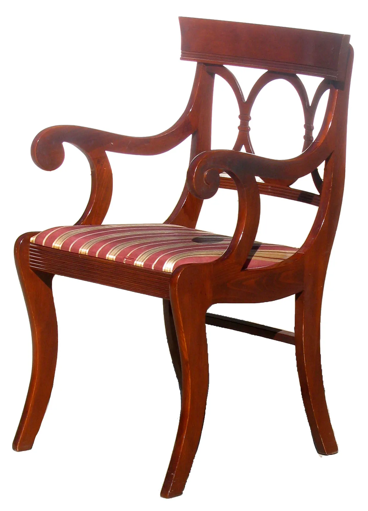 Regency Style Klismos Accent/ Desk Chair - Chez Vous - Brown