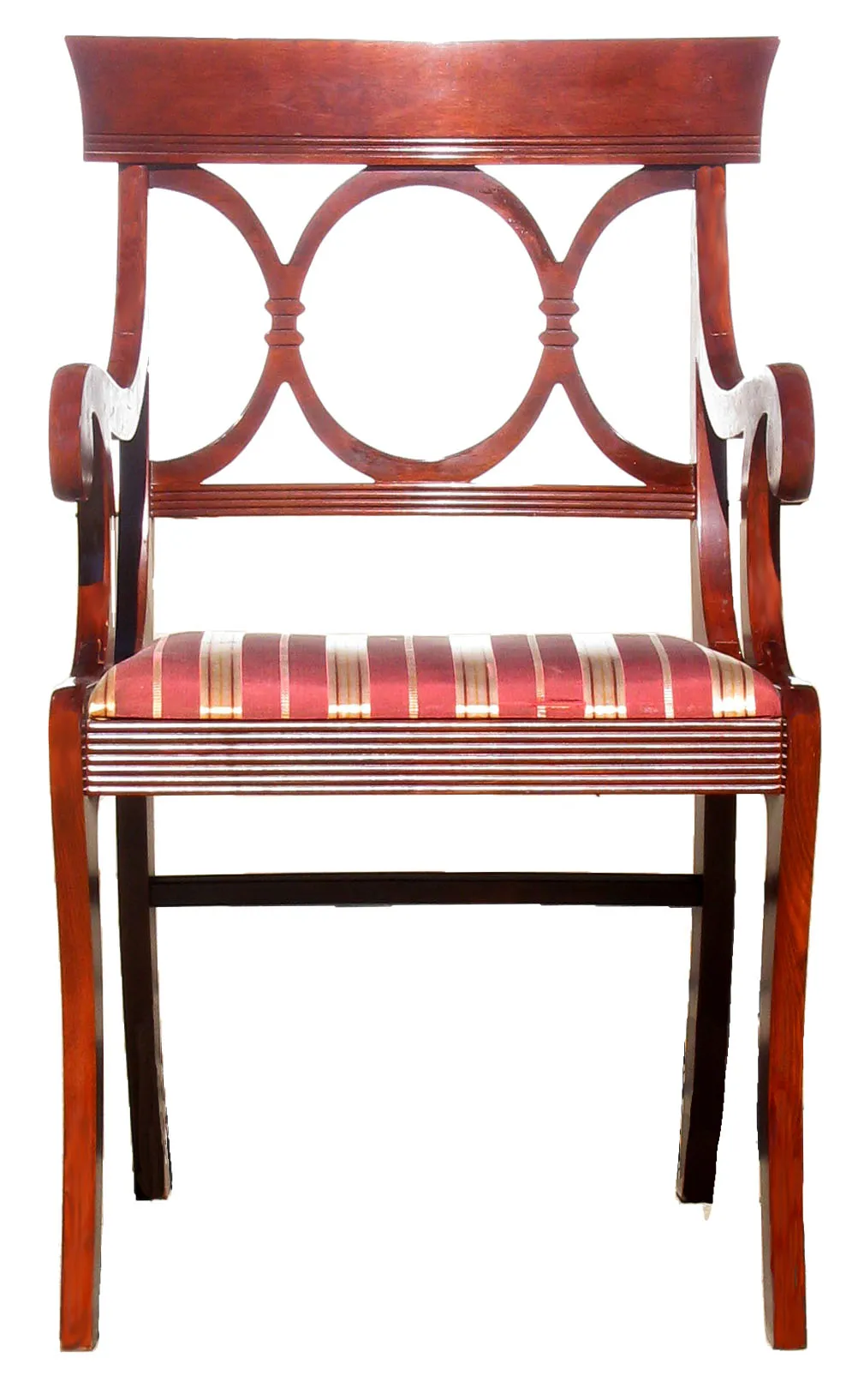 Regency Style Klismos Accent/ Desk Chair - Chez Vous - Brown