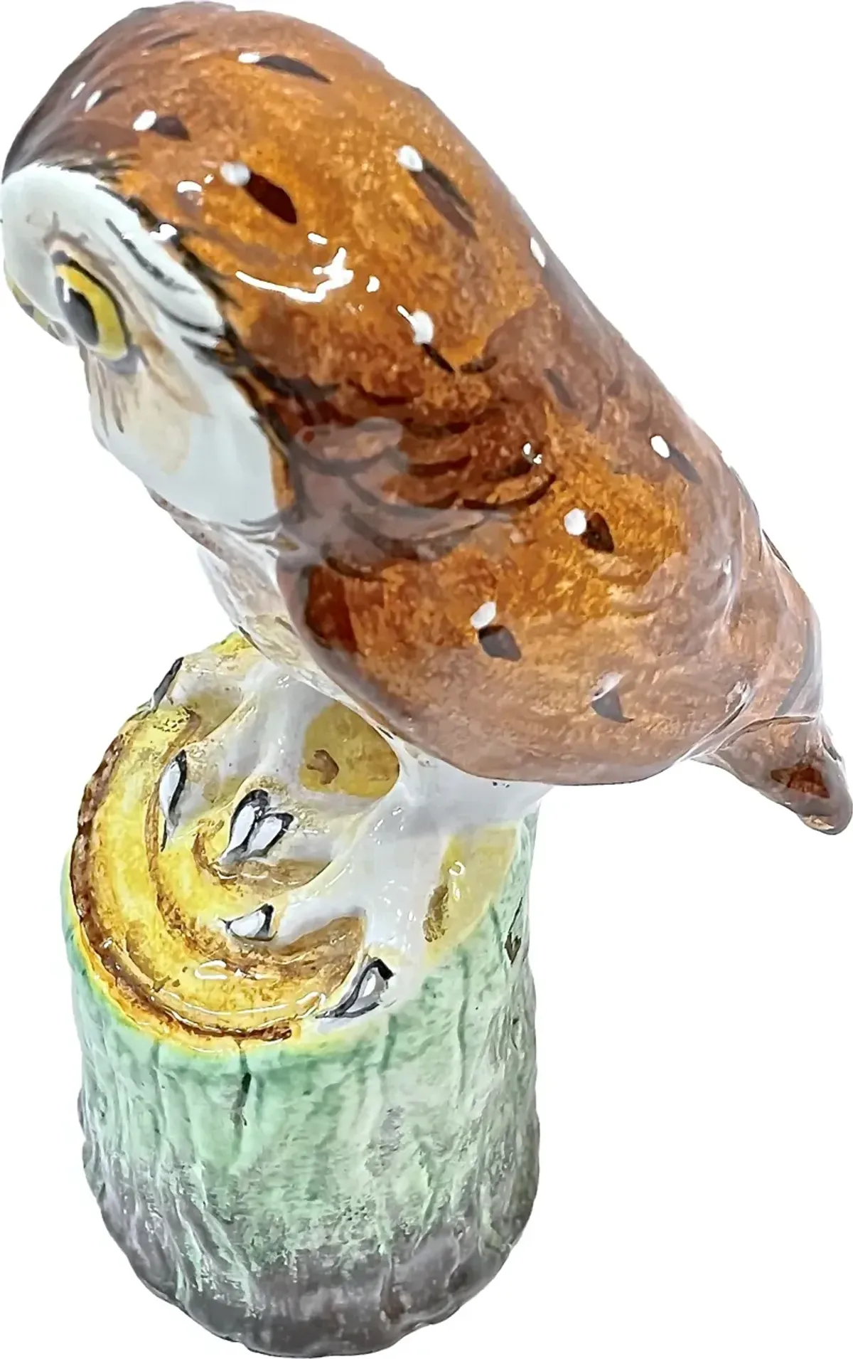 Italian Hand-Painted Owl Figurine - Vermilion Designs - Brown