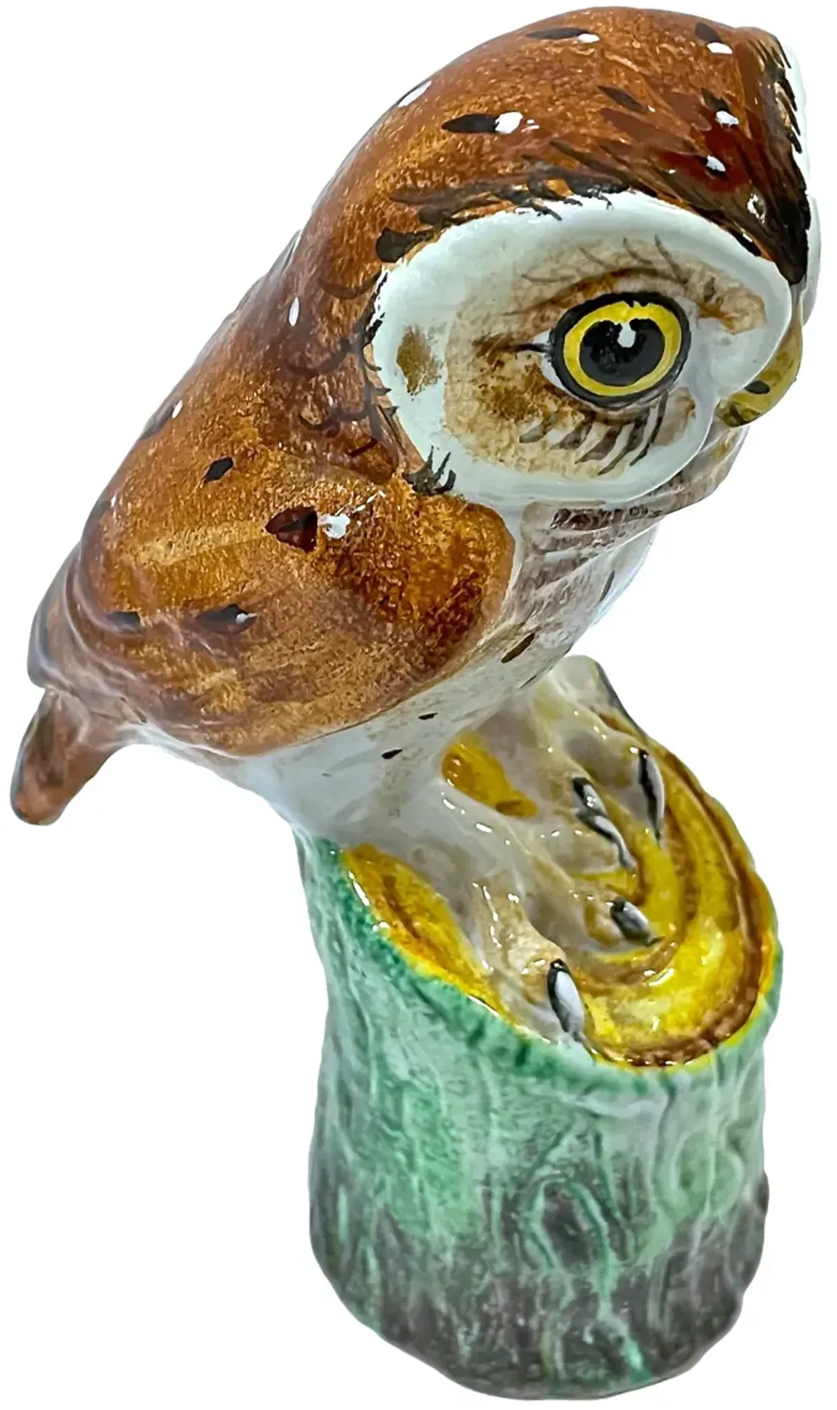 Italian Hand-Painted Owl Figurine - Vermilion Designs - Brown