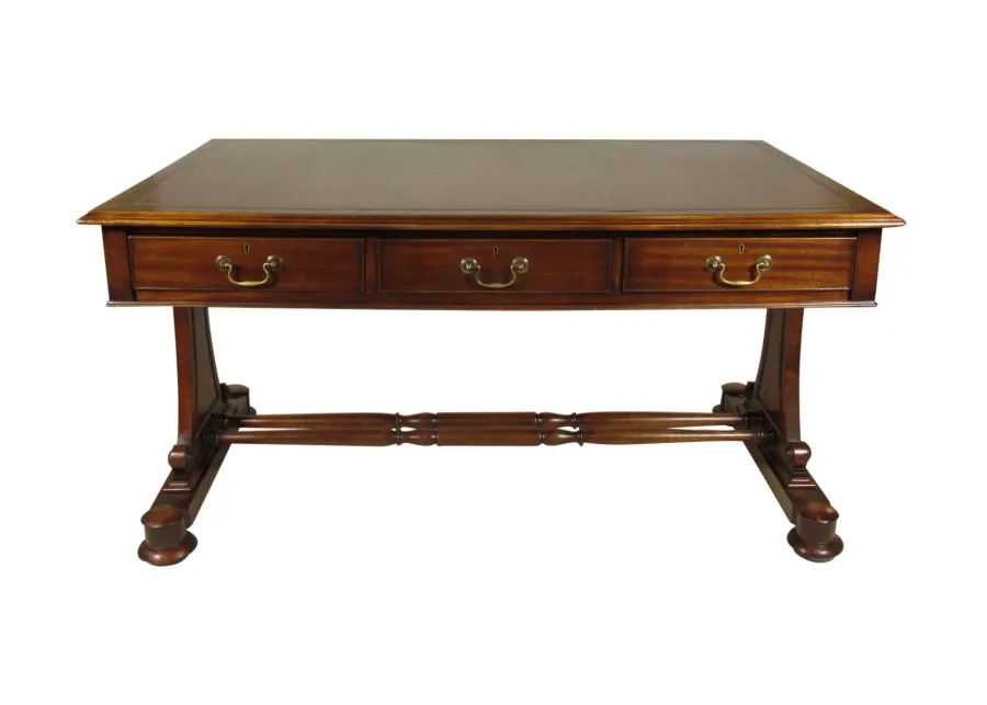 Regency Style Mahogany Writing Table - The Barn at 17 Antiques - Brown