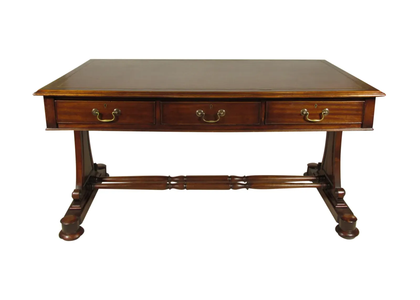 Regency Style Mahogany Writing Table - The Barn at 17 Antiques - Brown