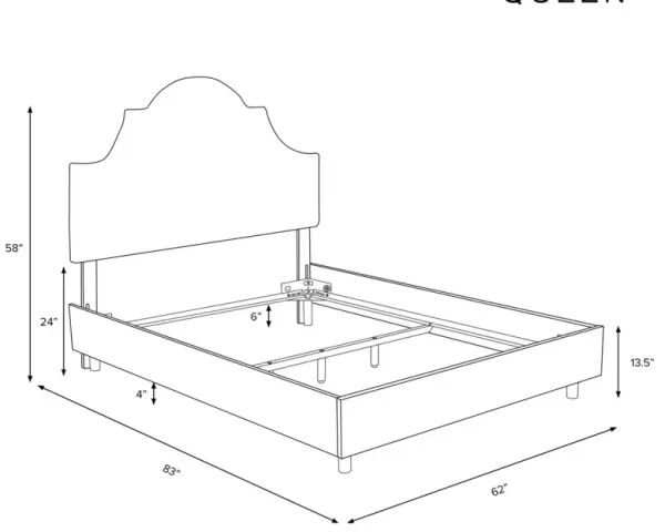 Kennedy Velvet Arched Bed