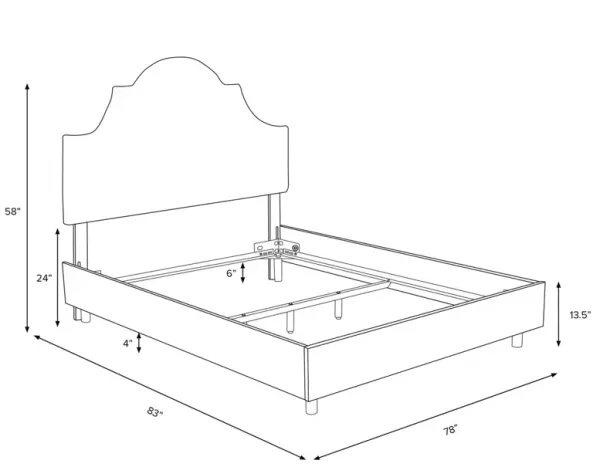 Kennedy Boucle Arched Bed