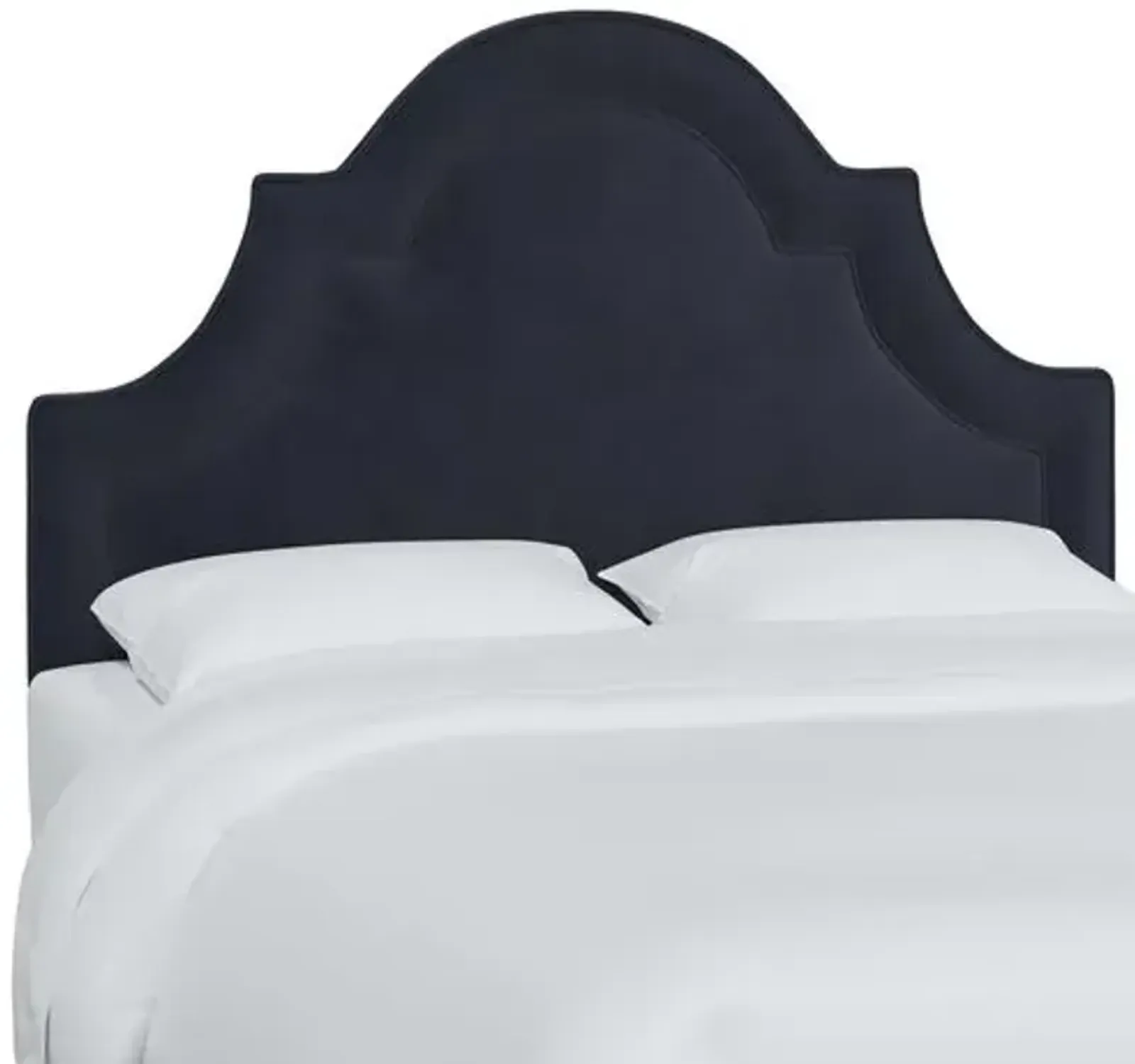 Kennedy Velvet Arched Headboard - Blue