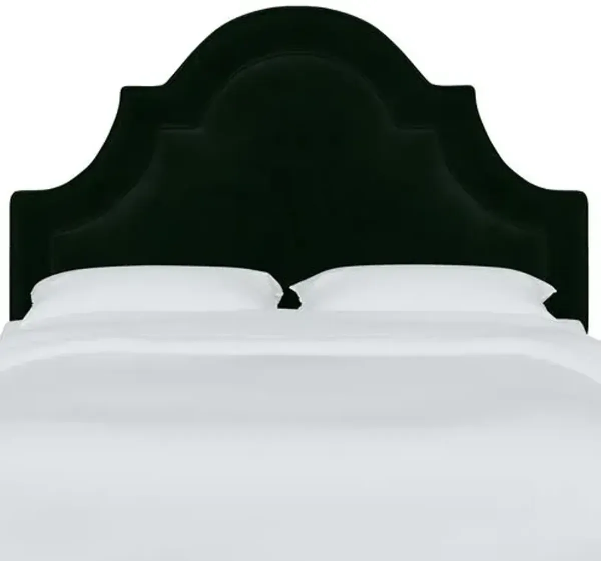 Kennedy Velvet Arched Headboard - Green