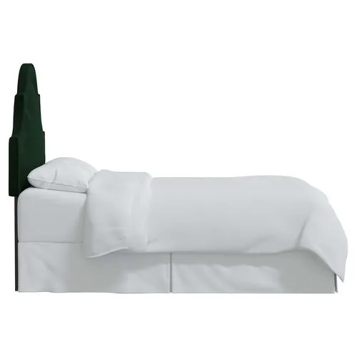 Kennedy Velvet Arched Headboard - Green