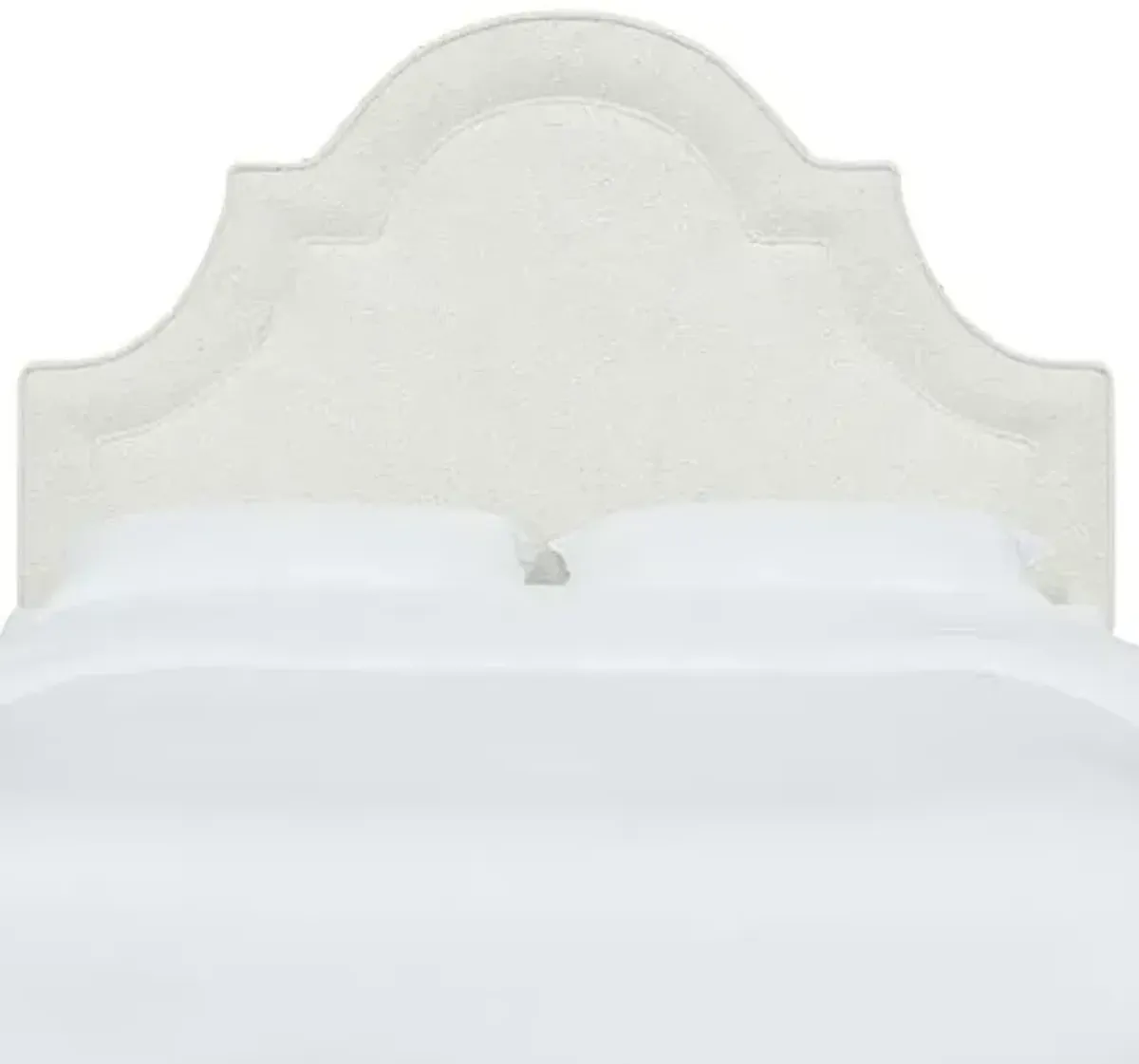 Kennedy Boucle Arched Headboard - White