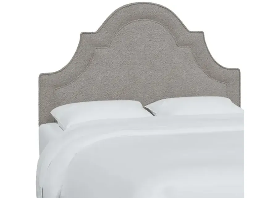 Kennedy Boucle Arched Headboard - Gray