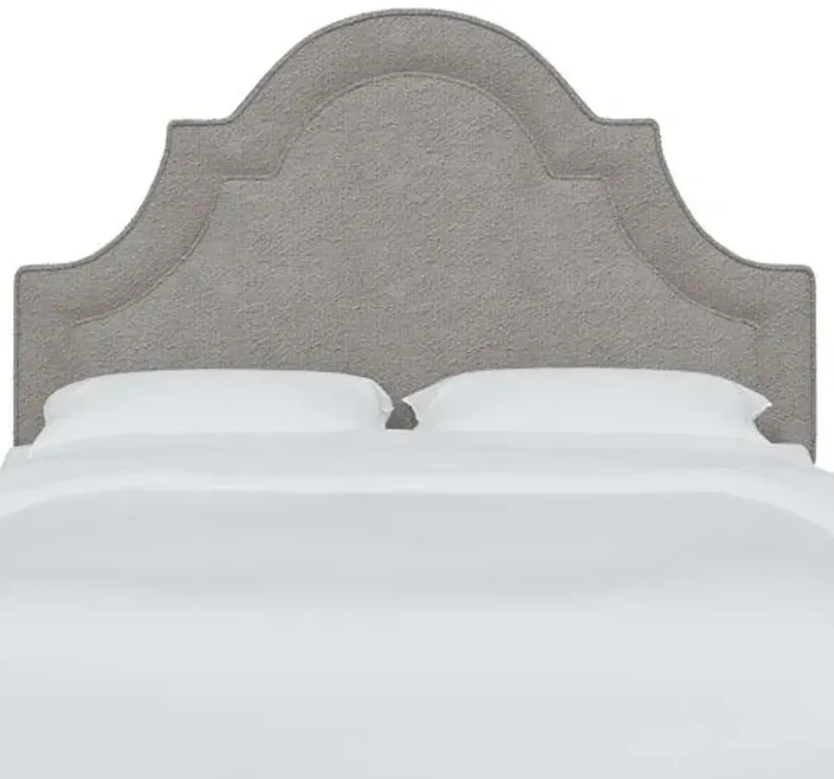 Kennedy Boucle Arched Headboard - Gray