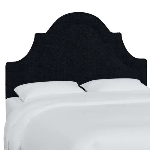 Kennedy Boucle Arched Headboard - Blue