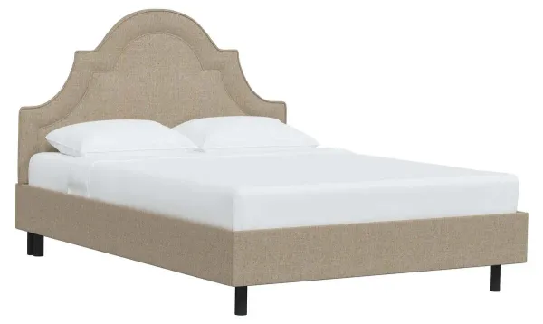 Kennedy Linen Arched Platform Bed