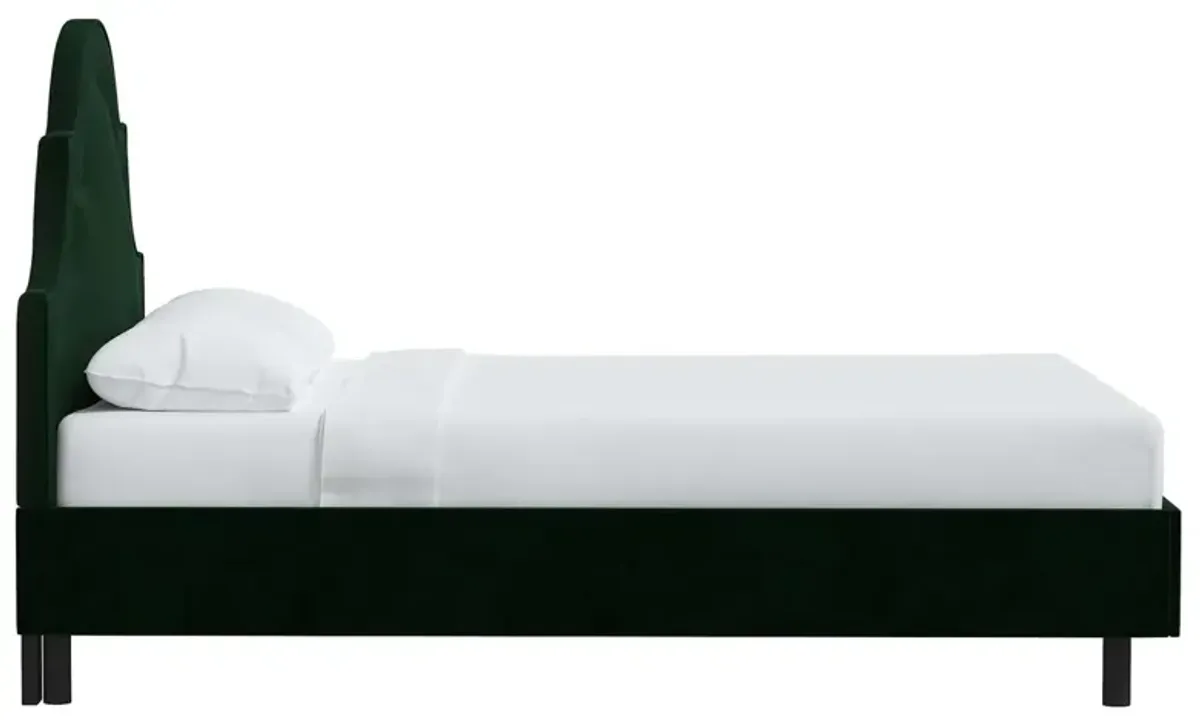 Kennedy Velvet Arched Platform Bed