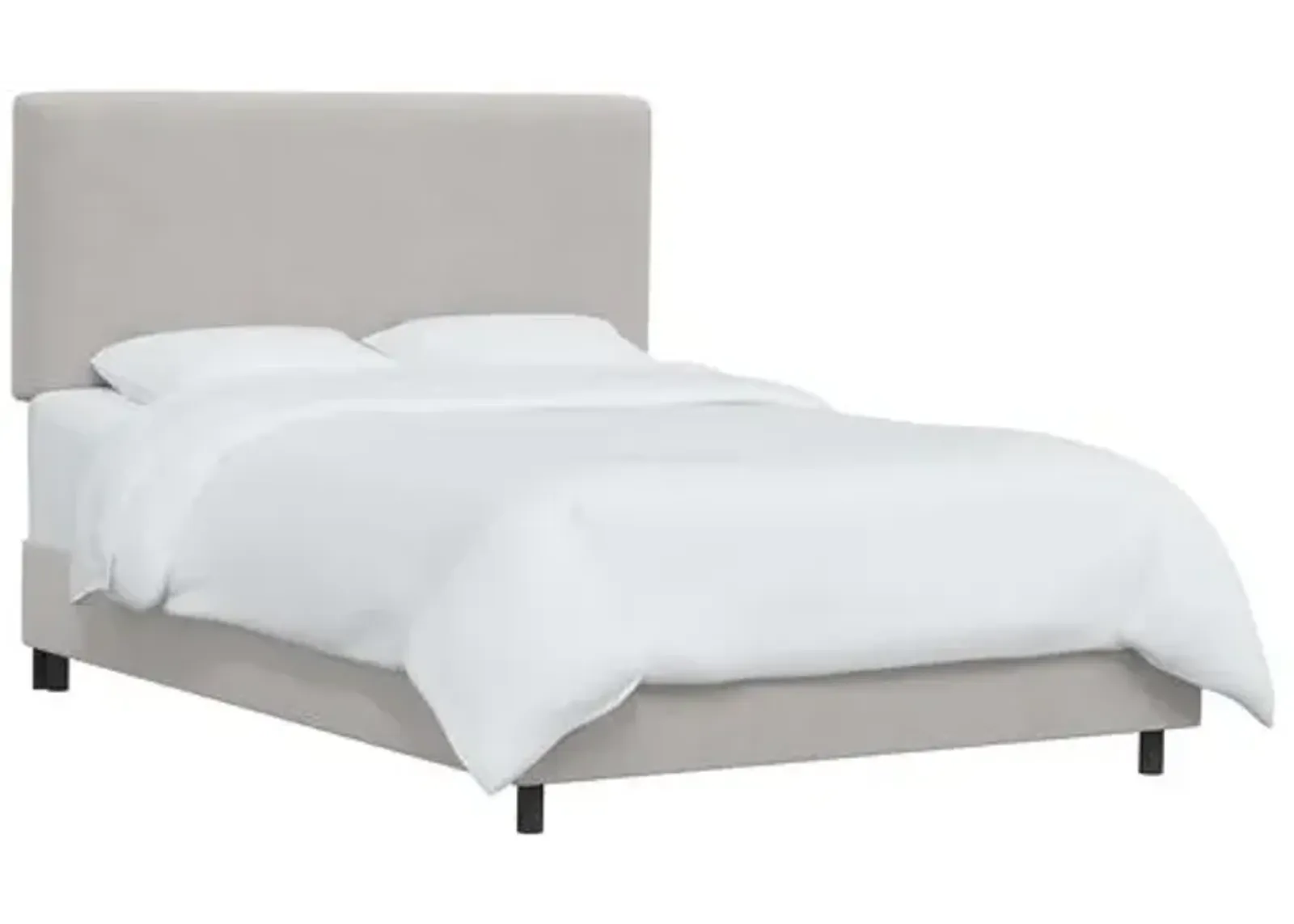 Novak Velvet Bed - Gray