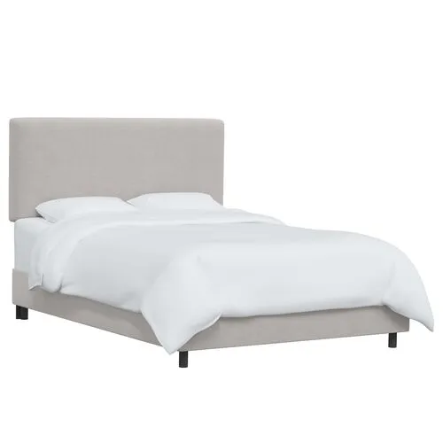 Novak Velvet Bed - Gray