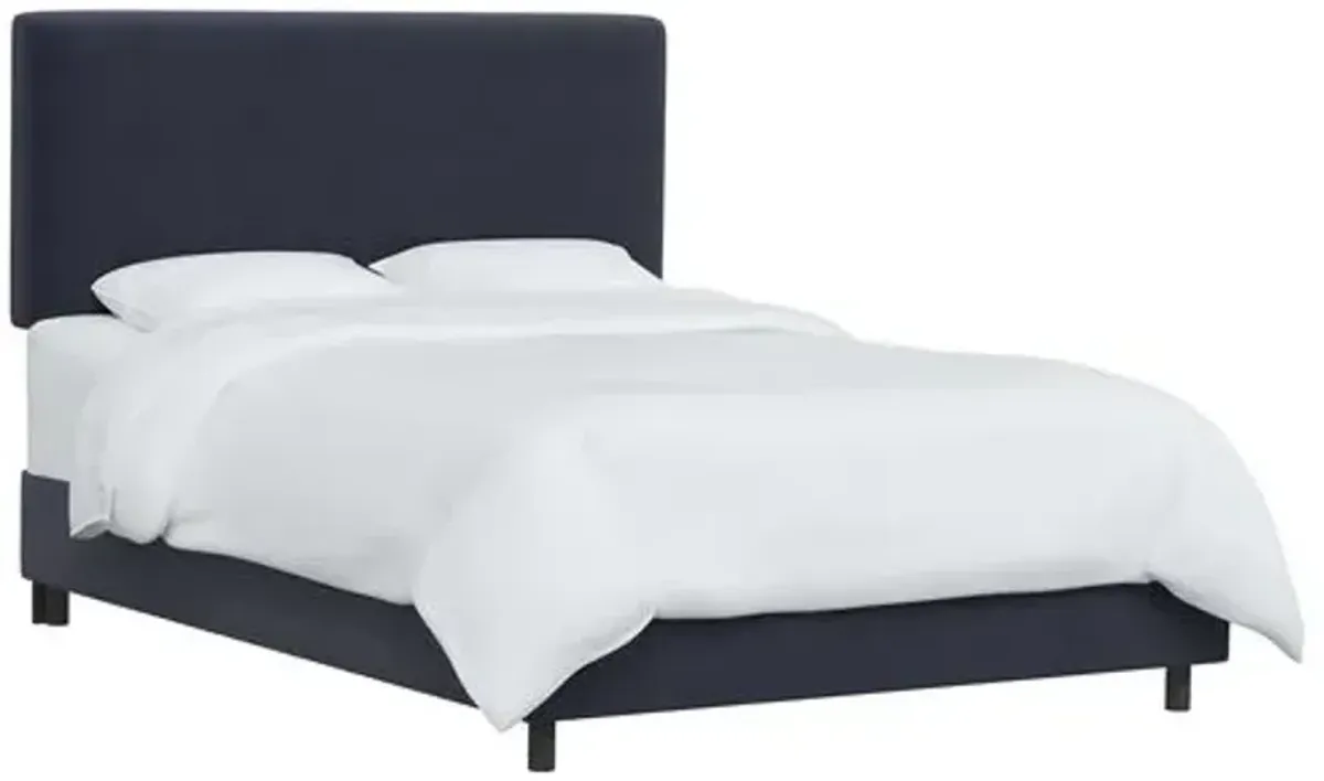 Novak Velvet Bed - Blue