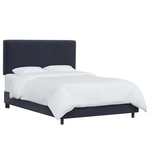 Novak Velvet Bed - Blue