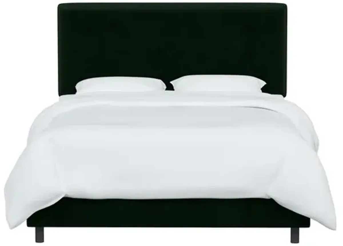 Novak Velvet Bed - Green