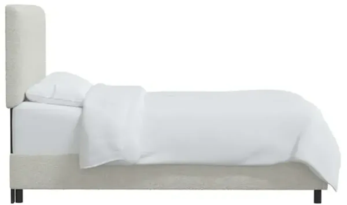 Novak Boucle Bed - White